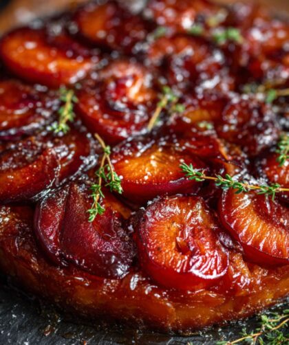 James Martin Plum Tarte Tatin