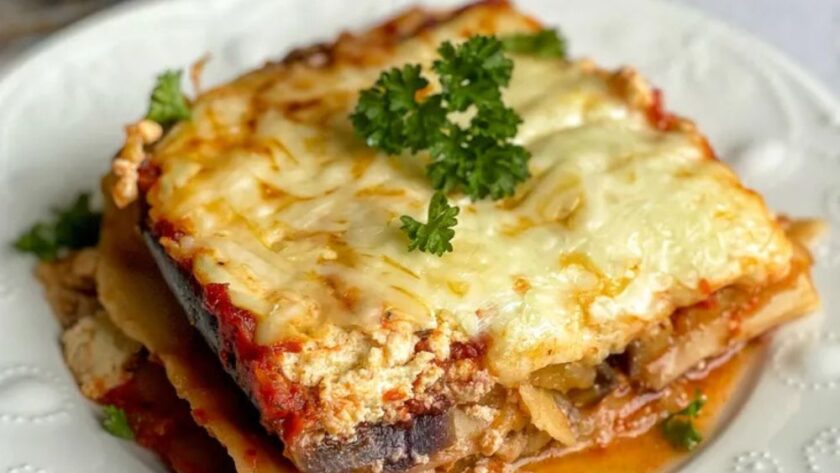 James Martin Aubergine Lasagne