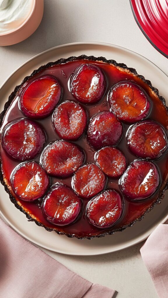 James Martin Plum Tarte Tatin