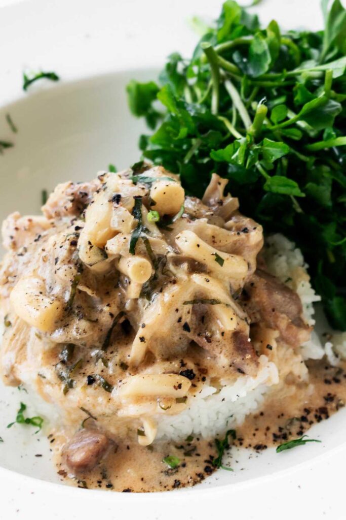 Delia Smith Pork Stroganoff