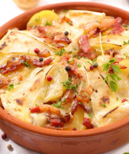 Creamy chicken and potato casserole