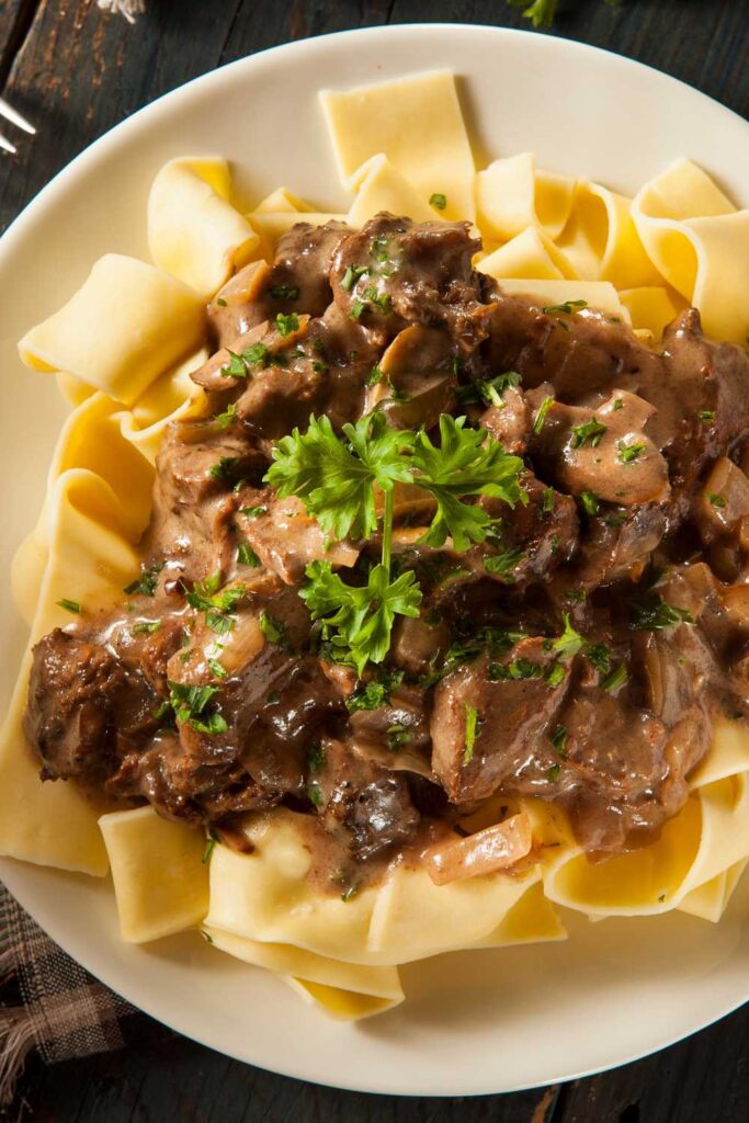James Martin Beef Stroganoff