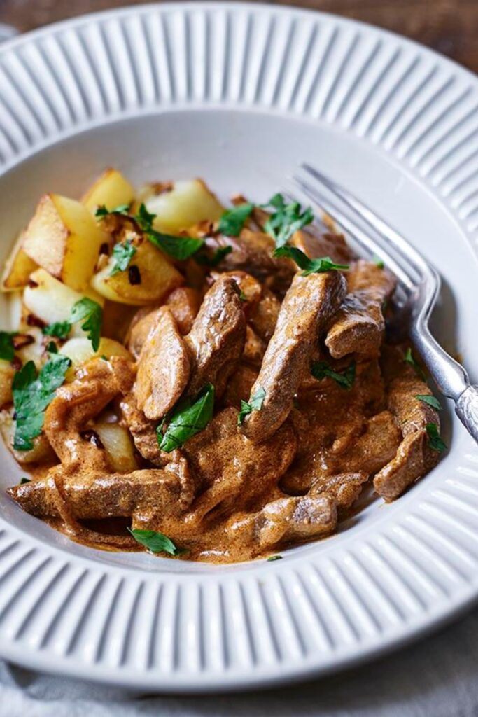 James Martin Beef Stroganoff