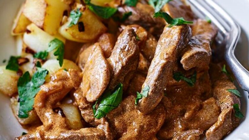 James Martin Beef Stroganoff