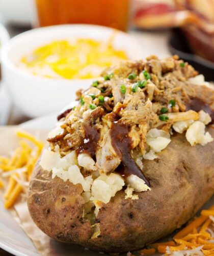 James Martin Pulled Pork Jacket Potatoes