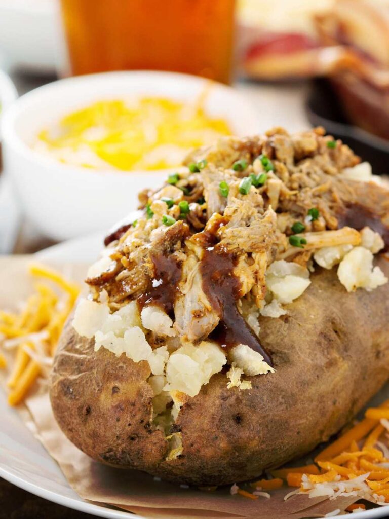 James Martin Pulled Pork Jacket Potatoes