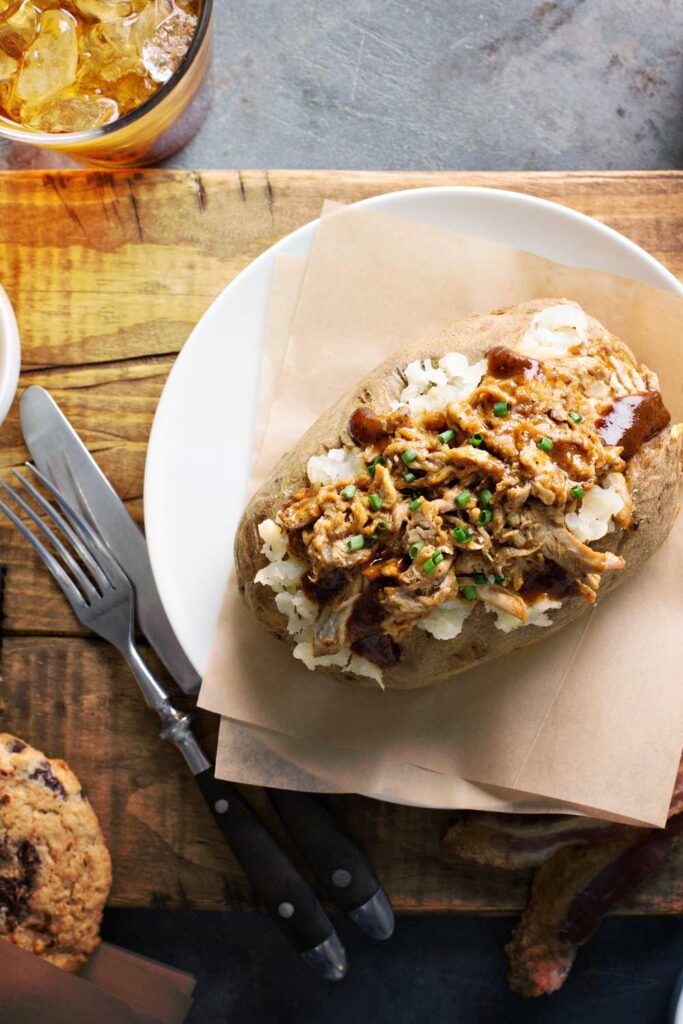 James Martin Pulled Pork Jacket Potatoes