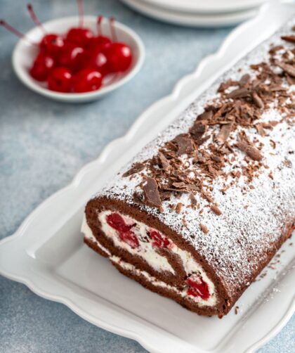 James Martin Black Forest Roulade