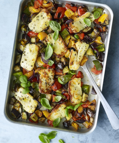 Hairy Bikers Halloumi Tray Bake