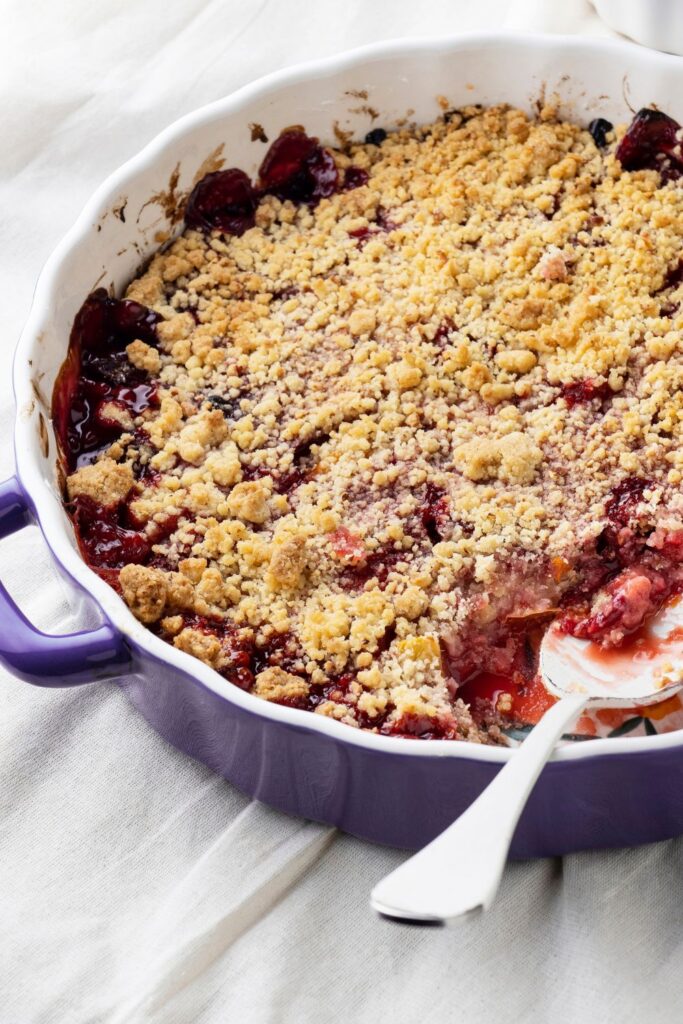 Hairy Bikers Plum Crumble