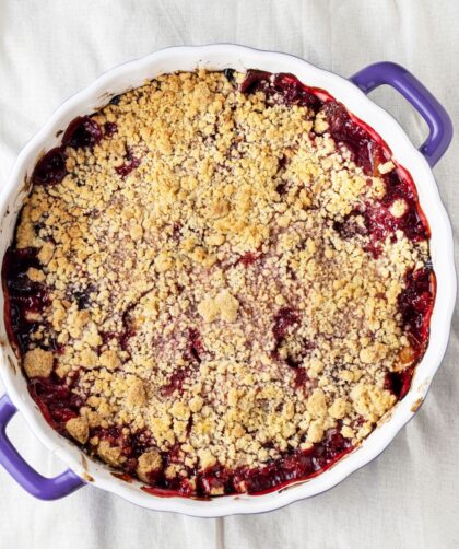 Hairy Bikers Plum Crumble