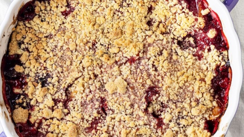 Hairy Bikers Plum Crumble