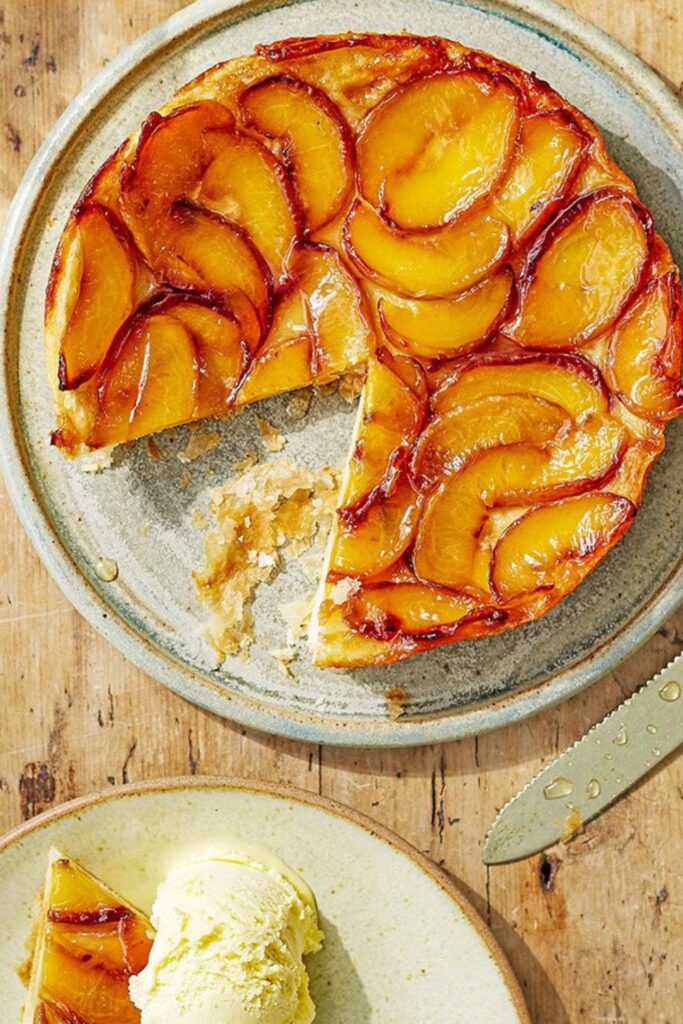 James Martin Peach Tarte Tatin