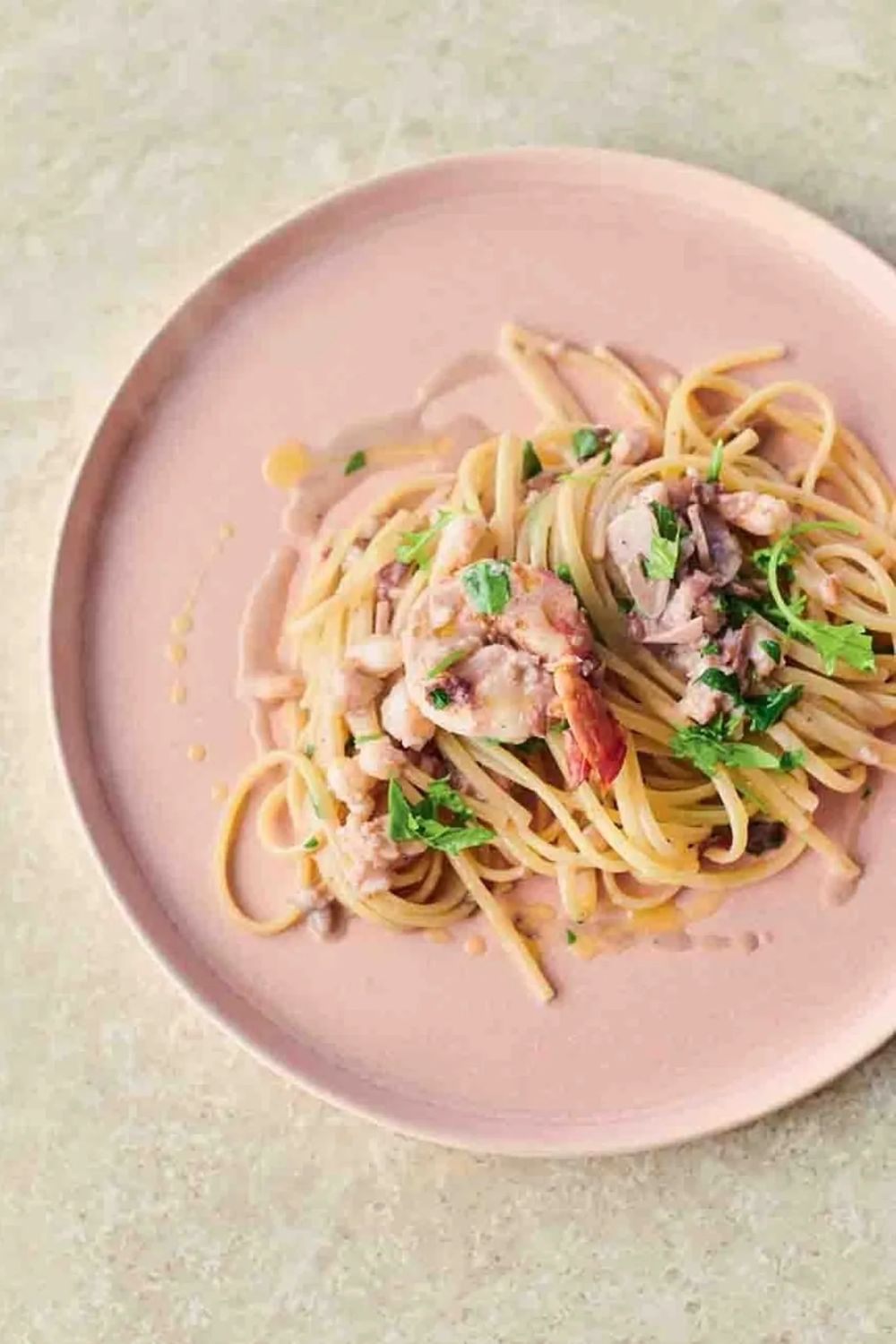 Jamie Oliver Creamy Prawn Linguine Pasta