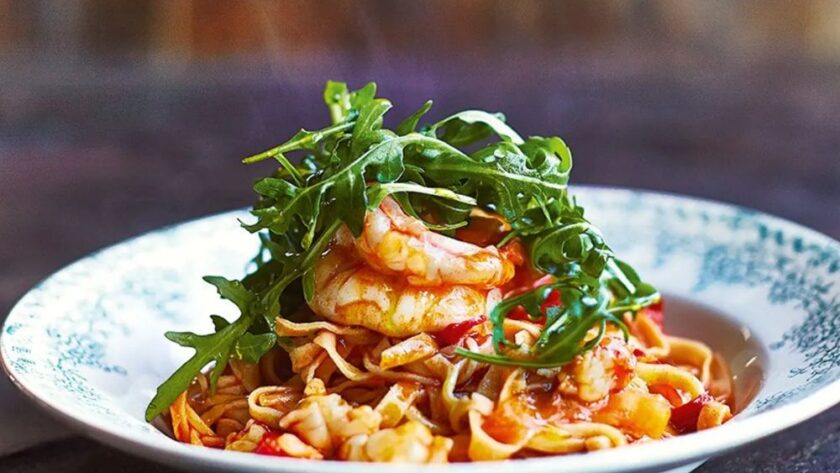 Jamie Oliver Prawn Linguine Pasta Recipe