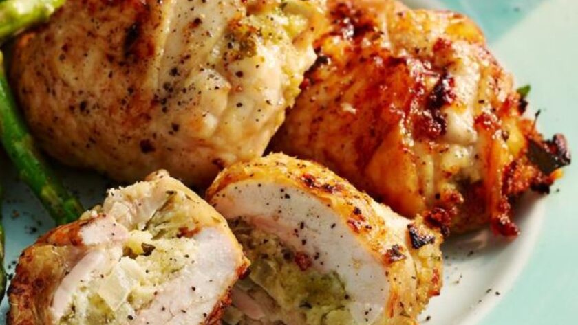 Jamie Oliver Stuffed Chicken Thighs​