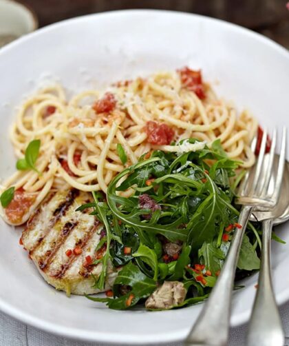 Jamie Oliver Grilled Tuna With Tomato Pasta