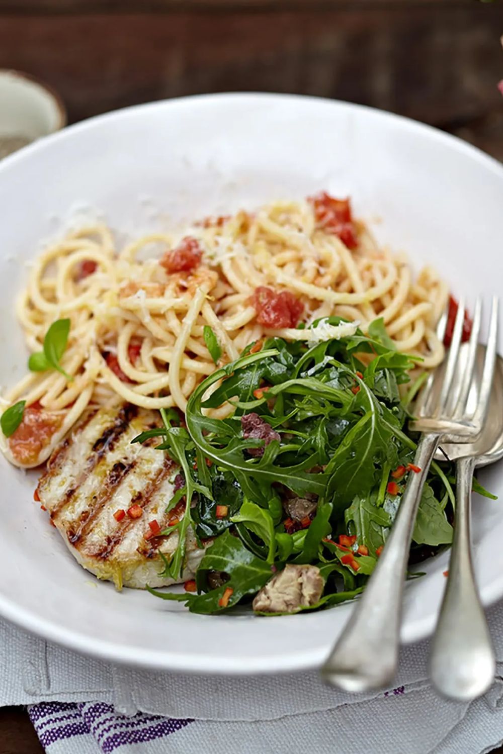 Jamie Oliver Grilled Tuna With Tomato Pasta