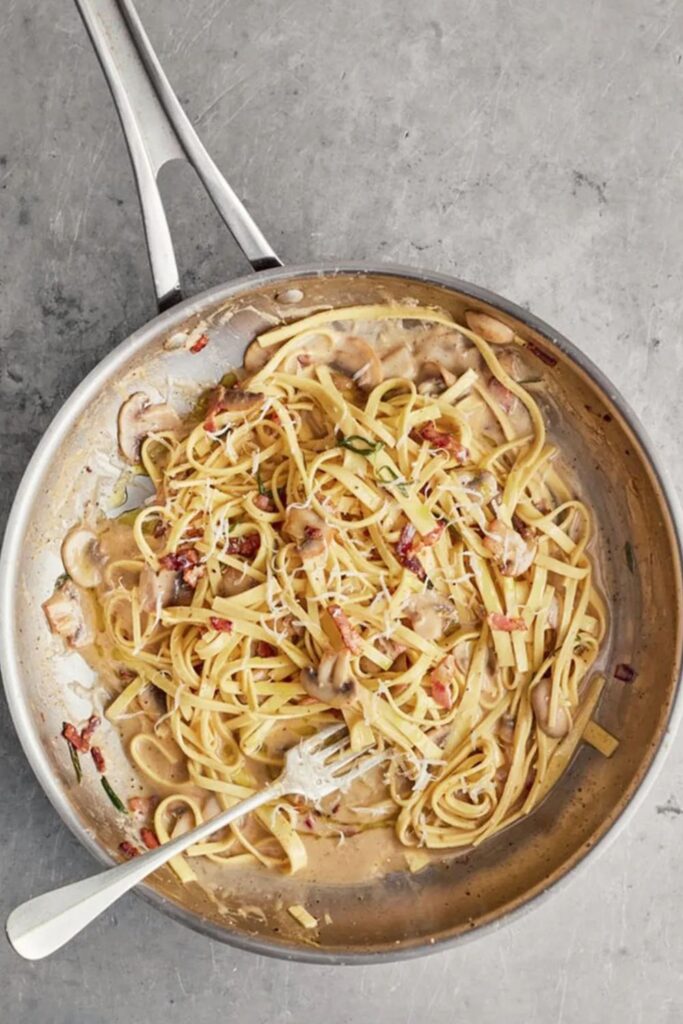 Jamie Oliver Mushroom Carbonara Pasta