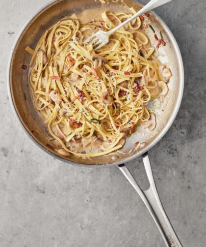 Jamie Oliver Mushroom Carbonara Pasta