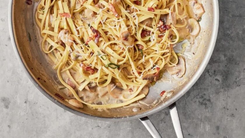 Jamie Oliver Mushroom Carbonara Pasta