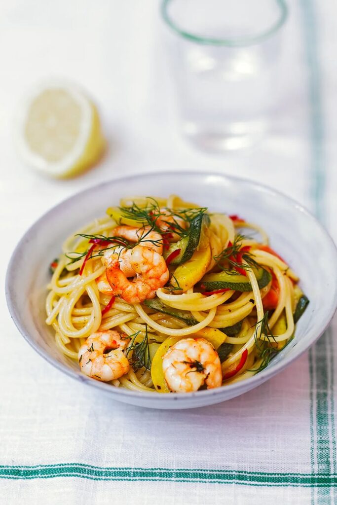 Jamie Oliver Prawn And Courgette Pasta