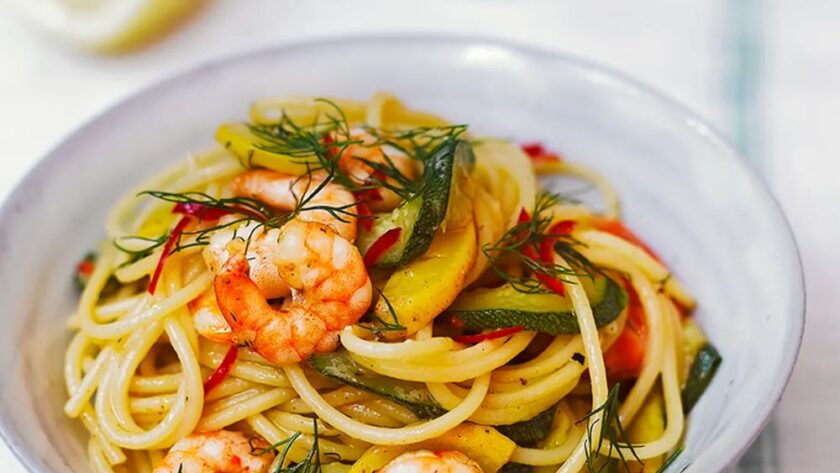 Jamie Oliver Prawn And Courgette Pasta