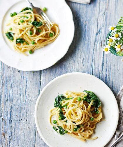 Jamie Oliver Veggie Carbonara Pasta