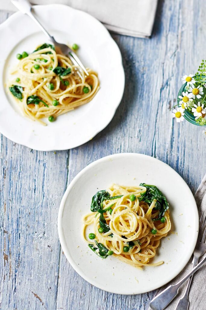 Jamie Oliver Veggie Carbonara Pasta