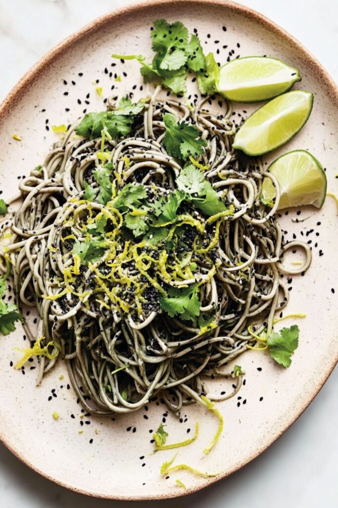 Jamie Oliver 5 Ingredients Vegetarian Black Tahini Noodles