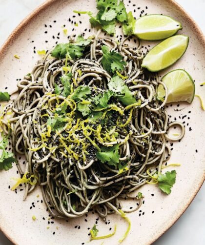 Jamie Oliver 5 Ingredients Vegetarian Black Tahini Noodles