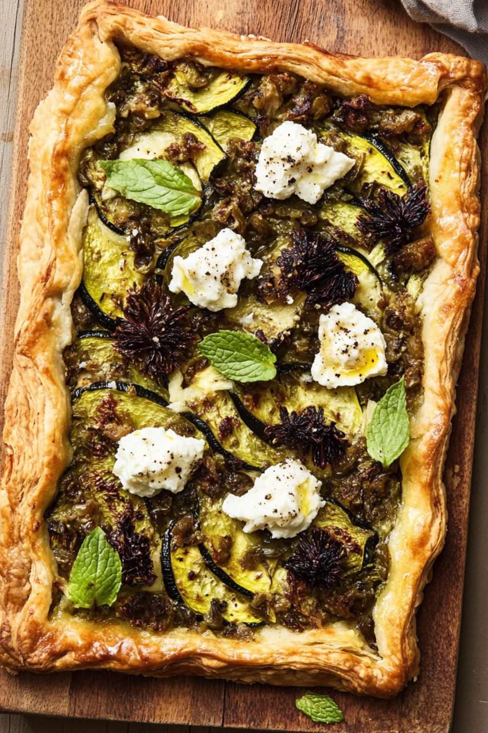 Jamie Oliver 5 Ingredients Vegetarian Minty Courgette Tart