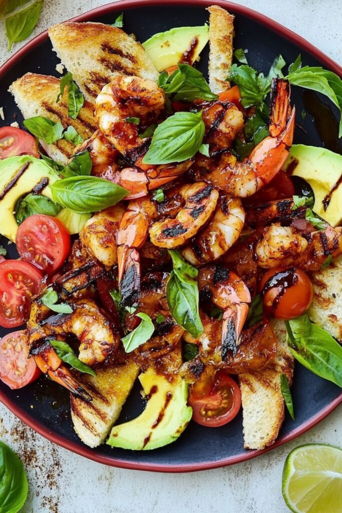 Jamie Oliver Sticky Barbecued Prawn Salad