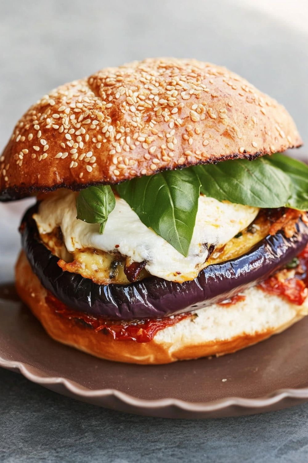 Jamie Oliver Vegetarian Aubergine Parmigiana Burger