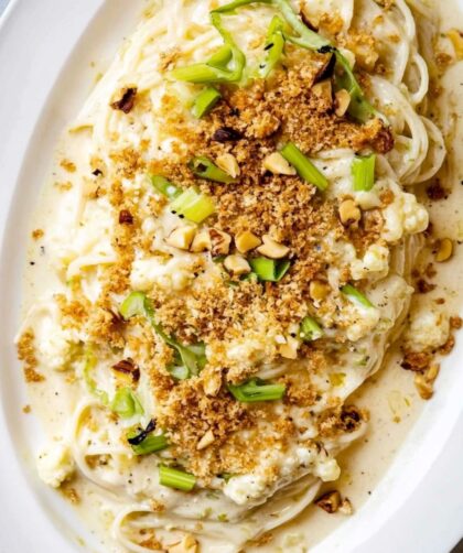 Jamie Oliver Vegetarian Cauliflower Cheese Spaghetti