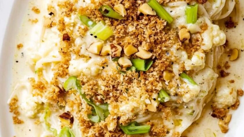 Jamie Oliver Vegetarian Cauliflower Cheese Spaghetti