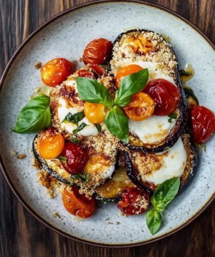 Jamie Oliver Vegetarian Charred Aubergine Parmigiana