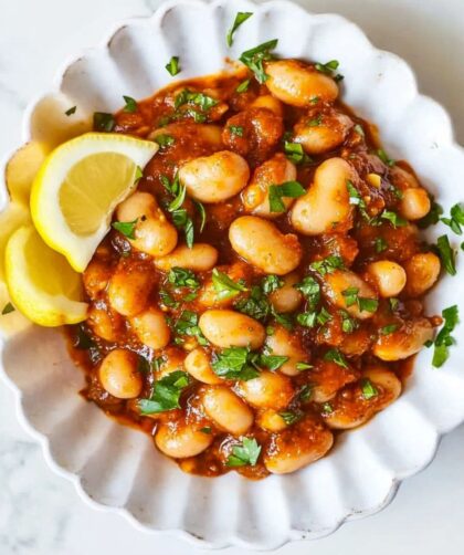 Jamie Oliver Vegetarian Harissa Butter Beans