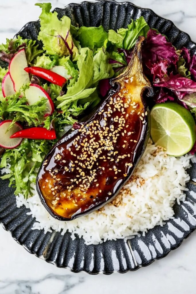 Jamie Oliver Vegetarian Sticky Miso Aubergine