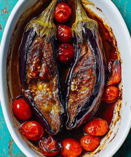 Jamie Oliver Vegetarian Whole Roasted Miso Aubergine