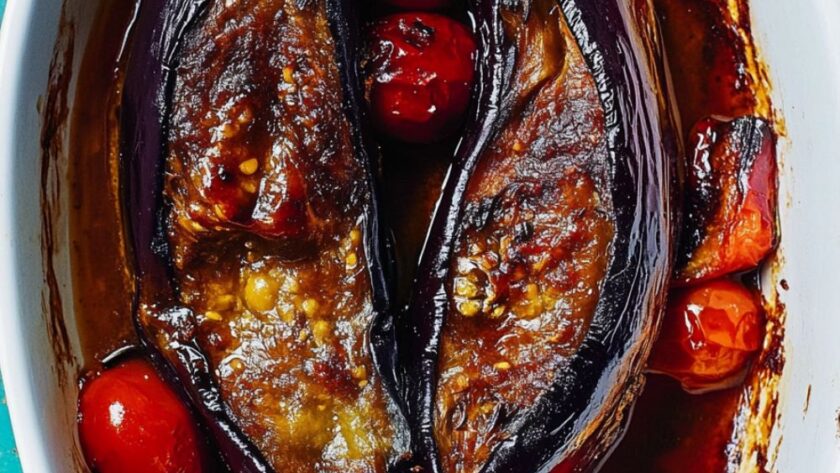 Jamie Oliver Vegetarian Whole Roasted Miso Aubergine