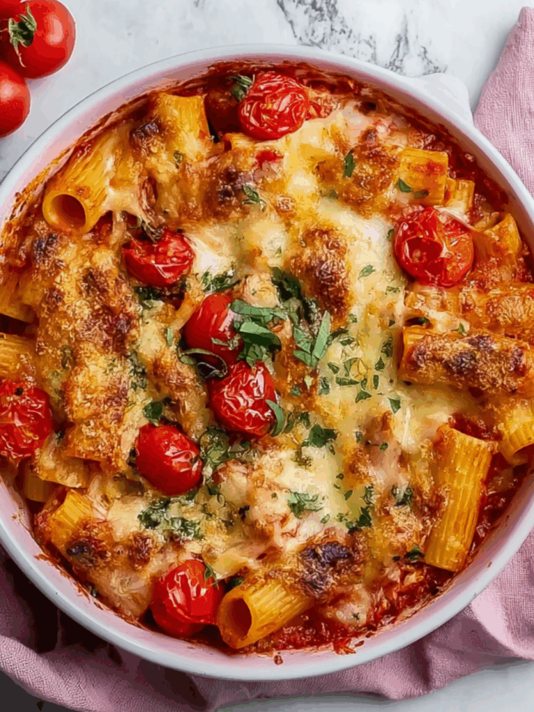 Jamie Oliver Baked Pasta With Tomatoes And Mozzarella