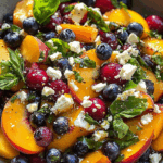 Jamie Oliver Blueberry Peach Feta Salad