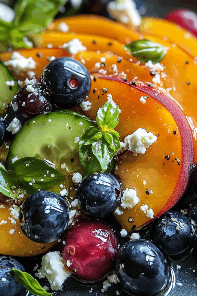 Jamie Oliver Blueberry Peach Feta Salad