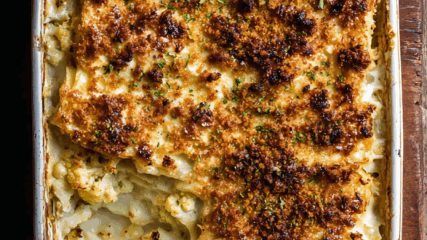 Jamie Oliver Cauliflower Cheese Lasagne