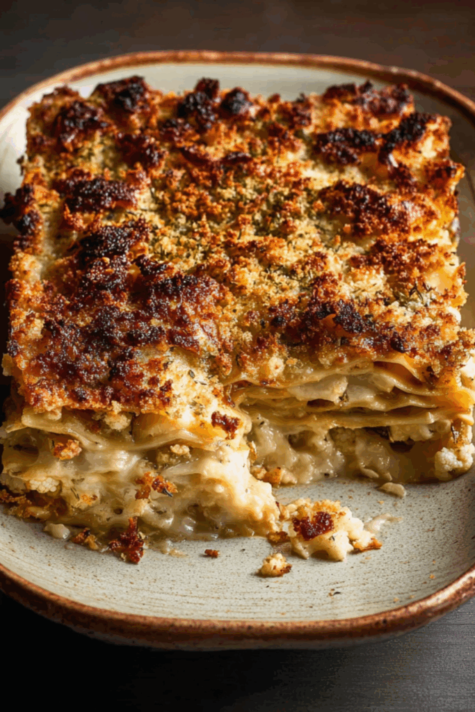 Jamie Oliver Cauliflower Cheese Lasagne