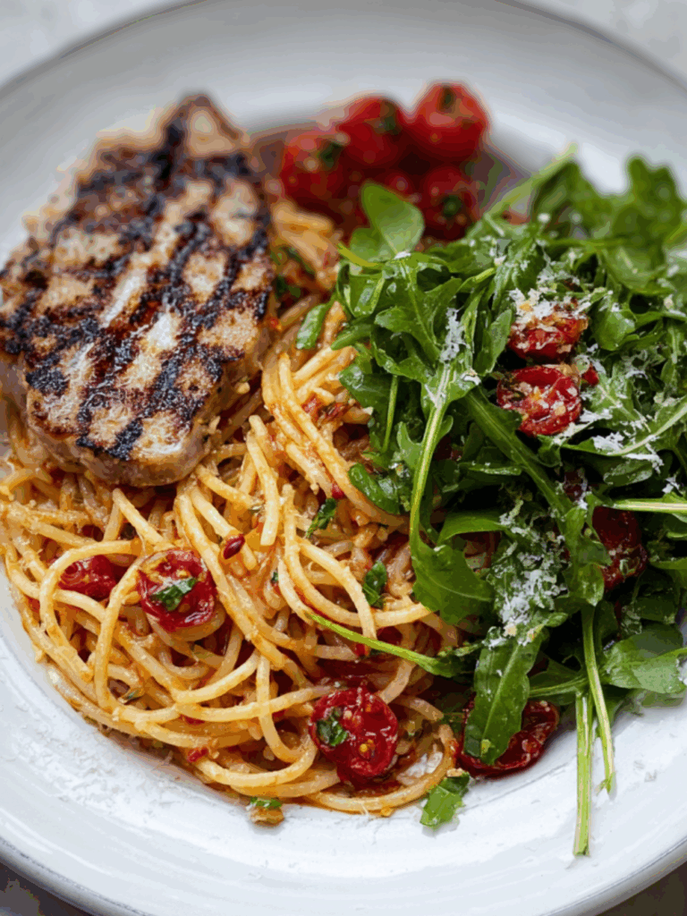 Jamie Oliver Grilled Tuna With Tomato Pasta