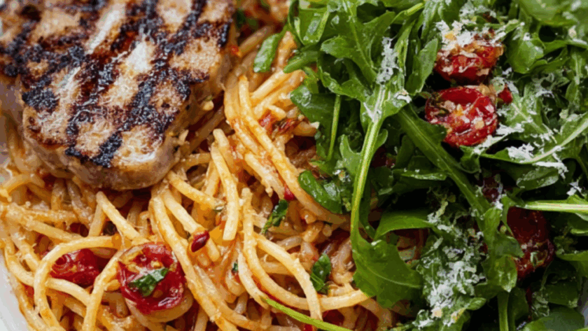 Jamie Oliver Grilled Tuna With Tomato Pasta