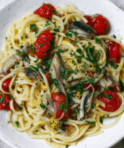 Jamie Oliver Mediterranean-Style Herring Pasta