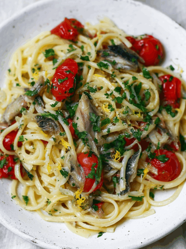 Jamie Oliver Mediterranean-Style Herring Pasta